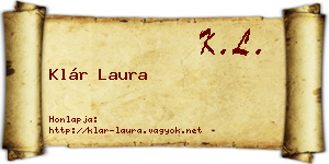Klár Laura névjegykártya